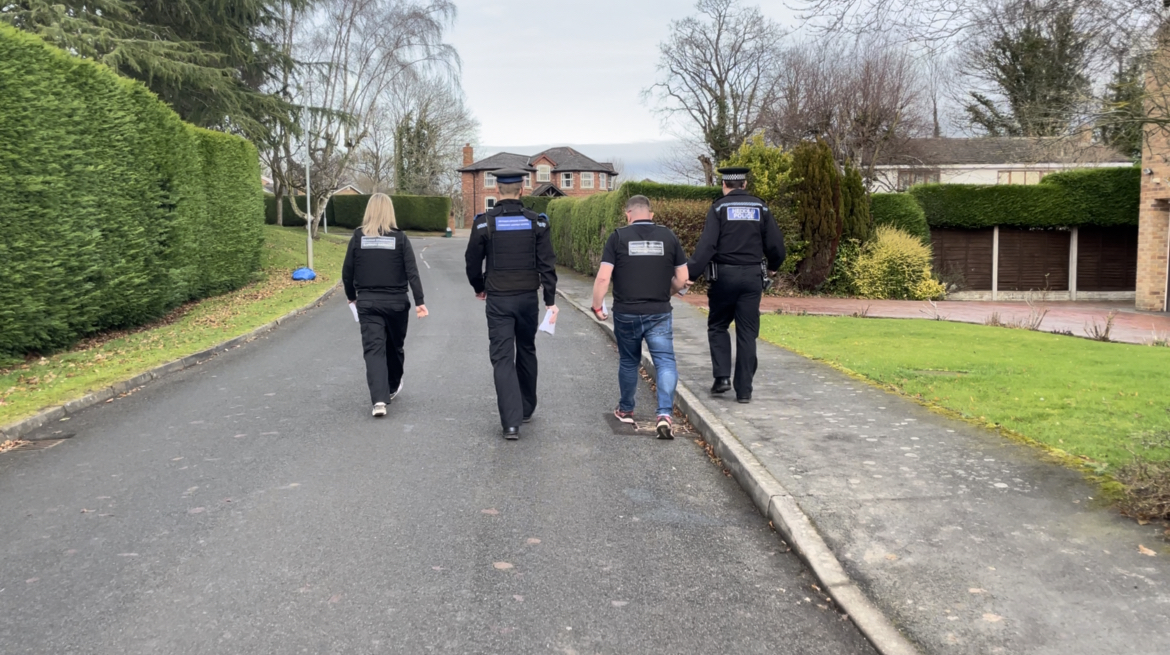 Officers worked with Wrexham Council’s Trading Standards to disrupt against doorstep crime