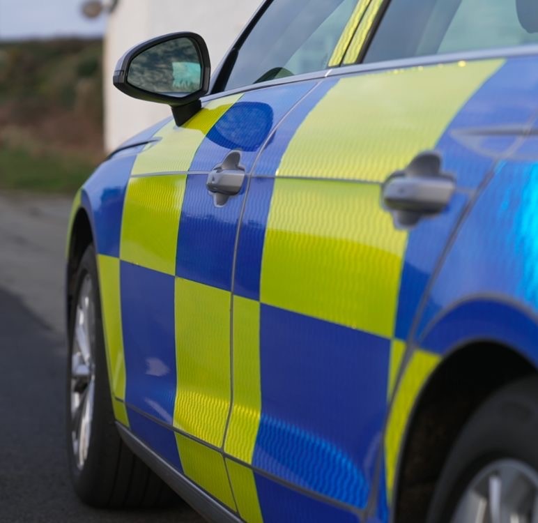 Photograph of a police car