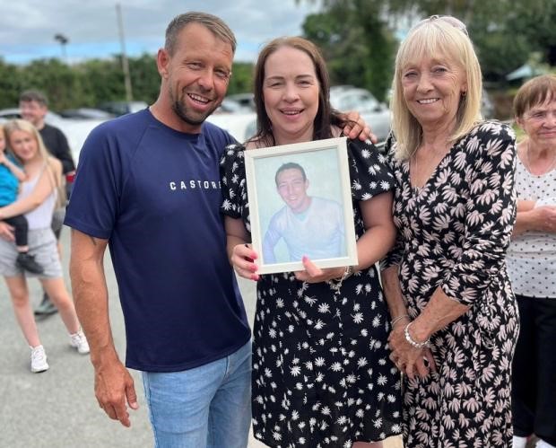 Photograph of Danny Maddocks with his sister Lisa and their Mum, Edna