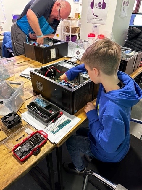 An IT repair workshop. Image: North Wales Recycle I.T. 