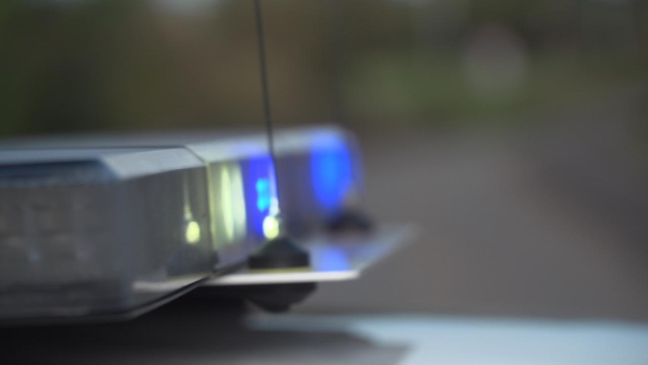 Photograph of the light bar on a police car