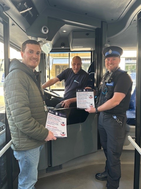 PCSO on bus holding new poster