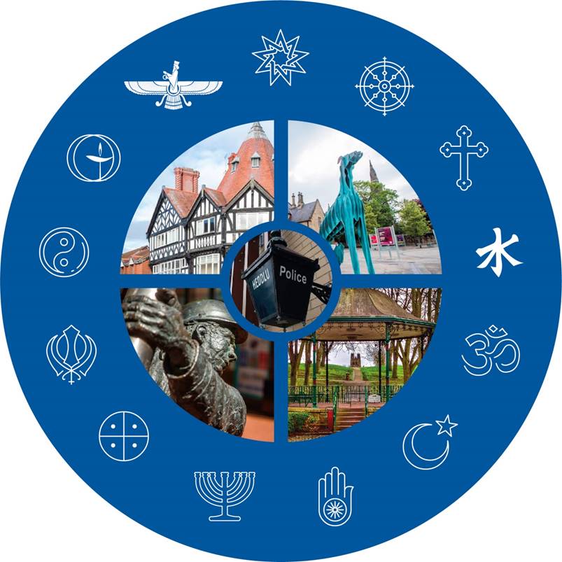 Logo fforwm cymunedol aml-ffydd