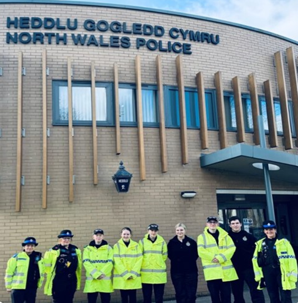 Officers at Wrexham Police Station