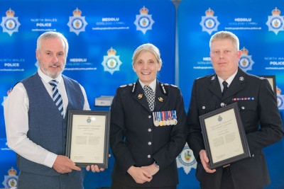 CC Amanda Blakeman with Rob Taylor and PC Dave Allen